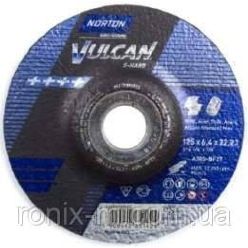 Круг зачисний T27 230х6.4х22 Norton Vulcan Круг зачисний T27 230х6.4х22 Norton Vulcan