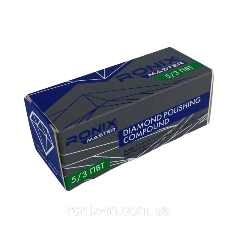Тверда алмазна паста RONIX master 5/3 ПВТ (водозмивна) 65 г Тверда алмазна паста RONIX master 5/3 ПВТ (водозмивна) 65 г