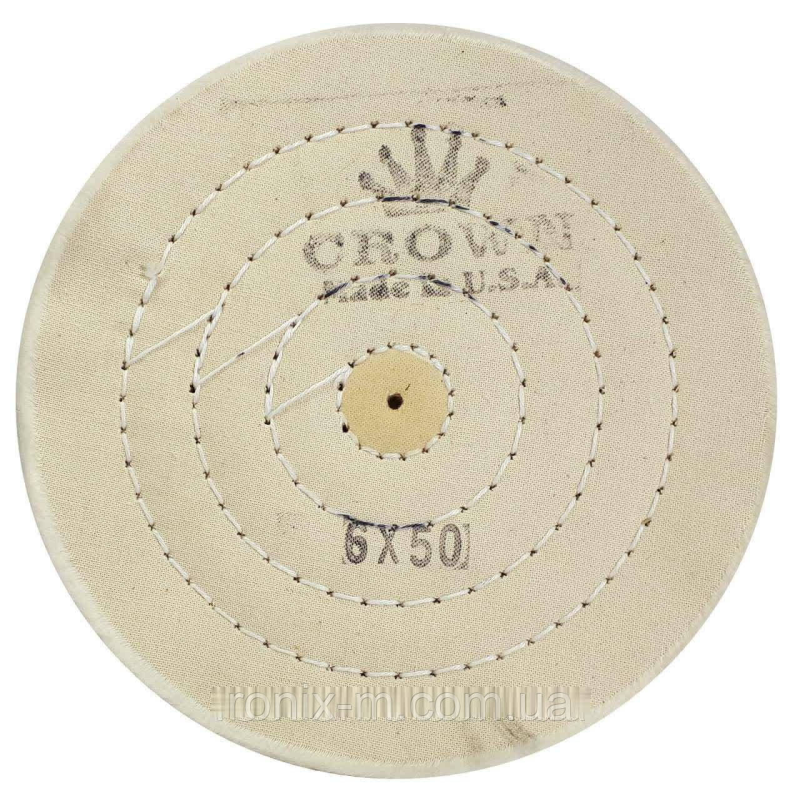 Круг мусліновий CROWN d-150 мм, 50 шарів, білий, (м“який) Круг мусліновий CROWN d-150 мм, 50 шарів, білий, (м“який)