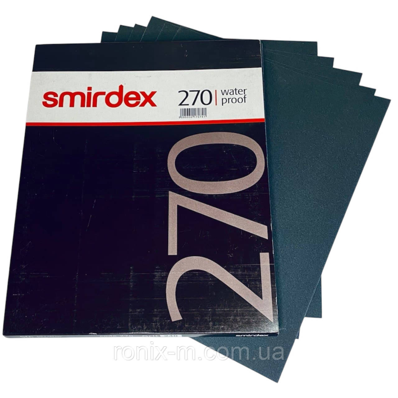 Абразивні листи на водостійкій основі SMIRDEX 270, 280х230 мм зерно Абразивні листи на водостійкій основі SMIRDEX 270, 280х230 мм зерно