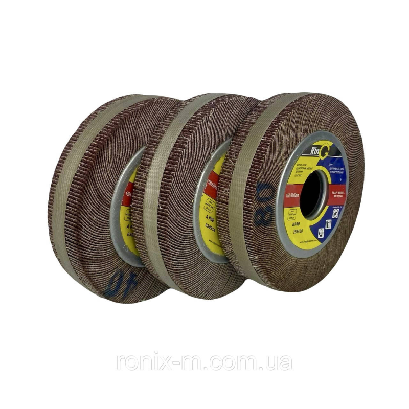 Круг шліфувальний пелюстковий (КШП) 150х30х32 P80 RinG Круг шліфувальний пелюстковий (КШП) 150х30х32 P80 RinG